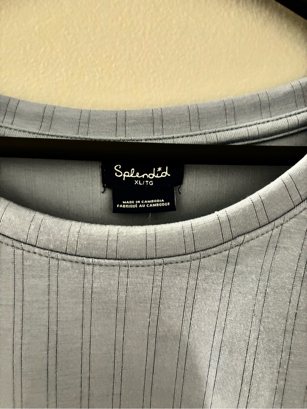 Splendid Oversized Ribbed Tee - Size: XL - Picture 3 of 4